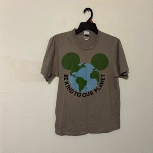 Gray T-Shirt with Earth Design